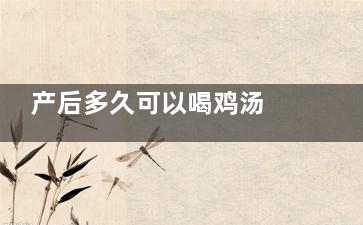 产后多久可以喝鸡汤 产后可以甲古企点种头安永结机弦喝鸡汤吗